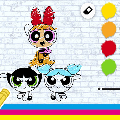 The Powerpuff Girls colour in game